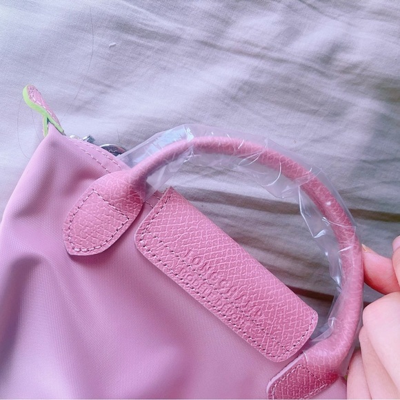 LONGCHAMP LE PLIAGE GREEN POUCH PINK - Picture 12 of 12